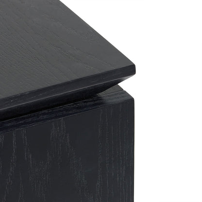 Albina 1.77m Right Drawer Office Desk - Black Oak