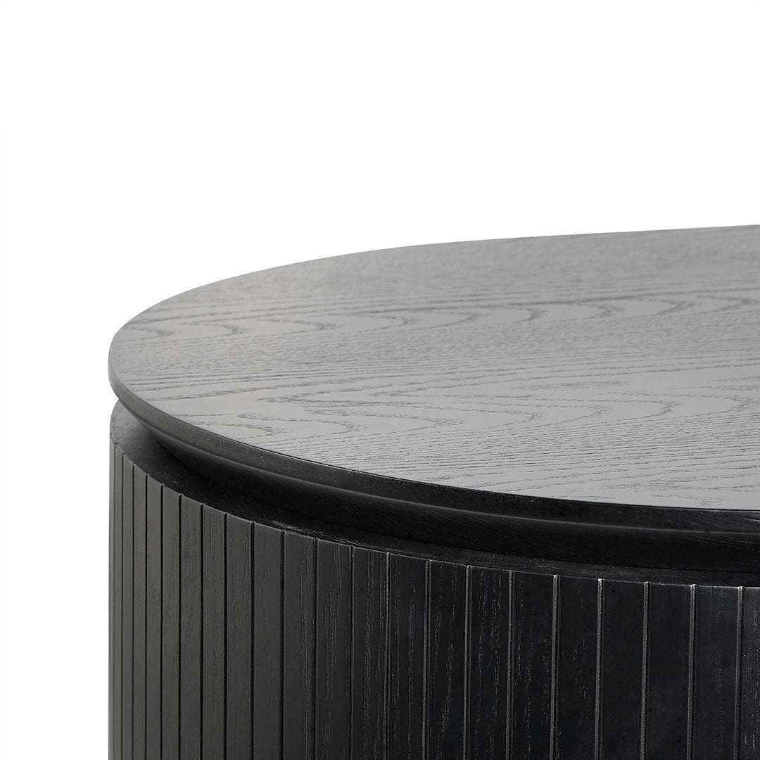 Albina 1.77m Right Drawer Office Desk - Black Oak