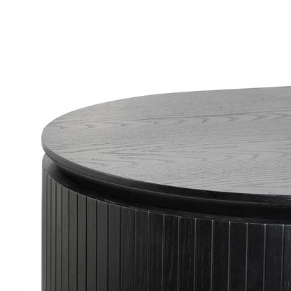 Albina 1.77m Right Drawer Office Desk - Black Oak