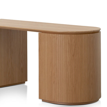 Albina 1.77m Left Drawer Office Desk - Natural Oak