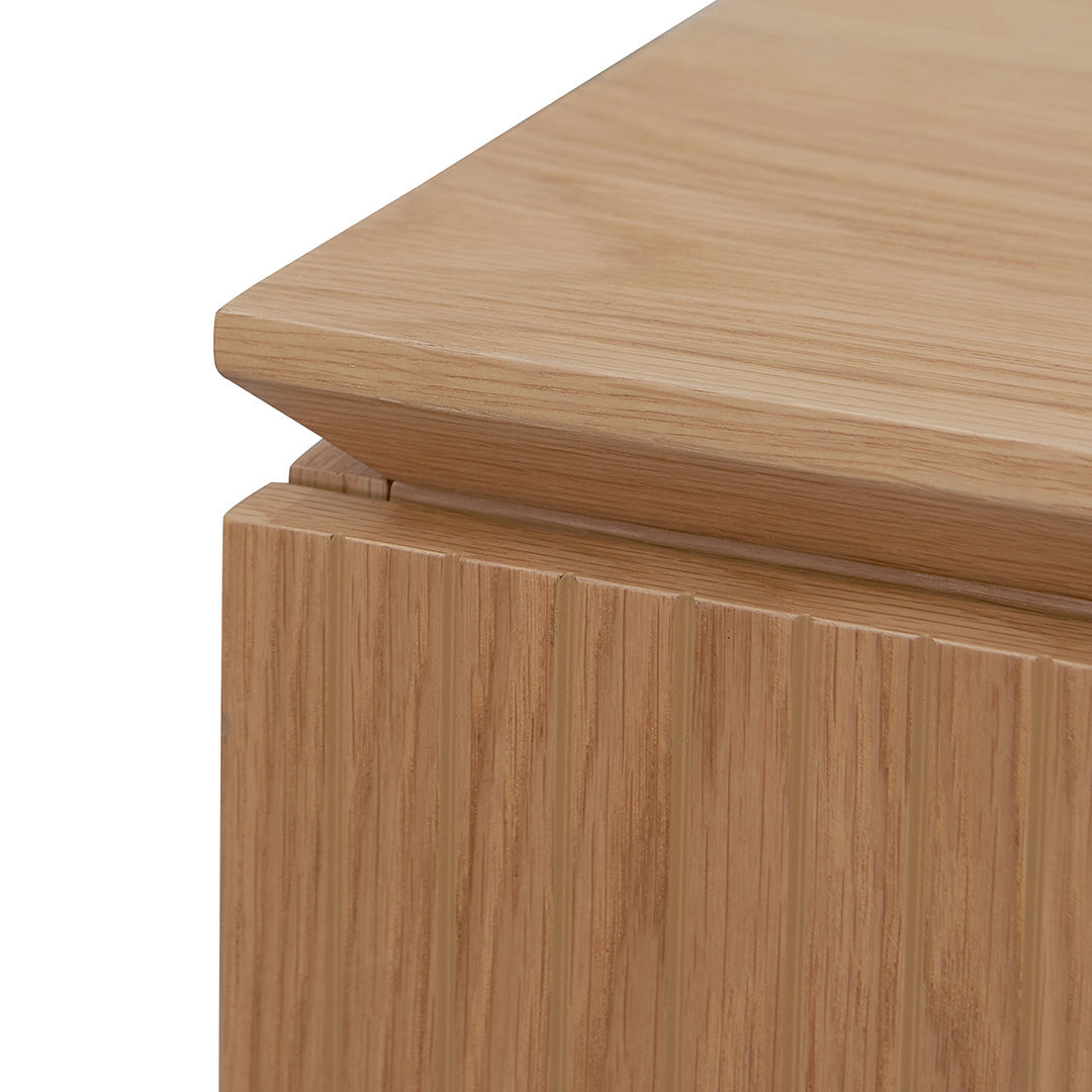 Albina 1.77m Left Drawer Office Desk - Natural Oak