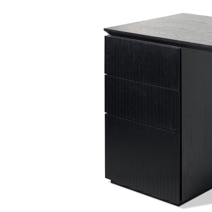 Albina 1.77m Left Drawer Office Desk - Black Oak