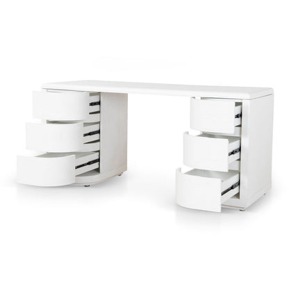 Aiza 1.6m Office Desk - White