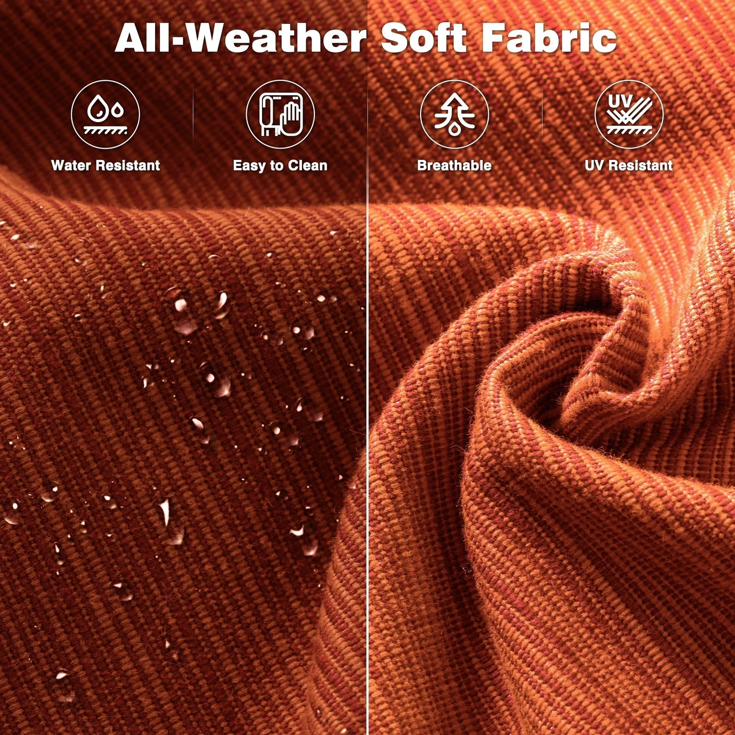 OVIOS 8-piece Patio Wicker Furniture Swivel Chair Set