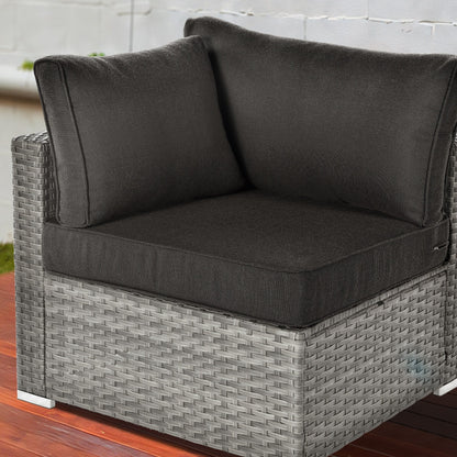 OVIOS Deep Seat Wicker 11-piece Sectional Set Swivel Chairs Fire Pit