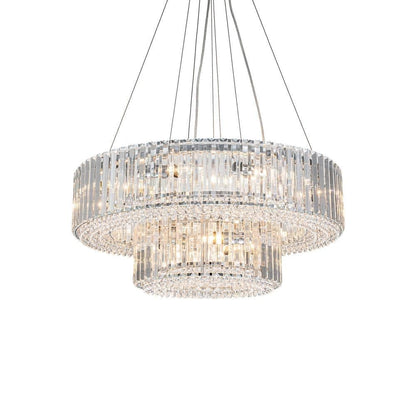 OYIPRO 6/8/12-Light Modern Round Crystal Chandelier Drum Shape Pendant Light for Kitchen Island