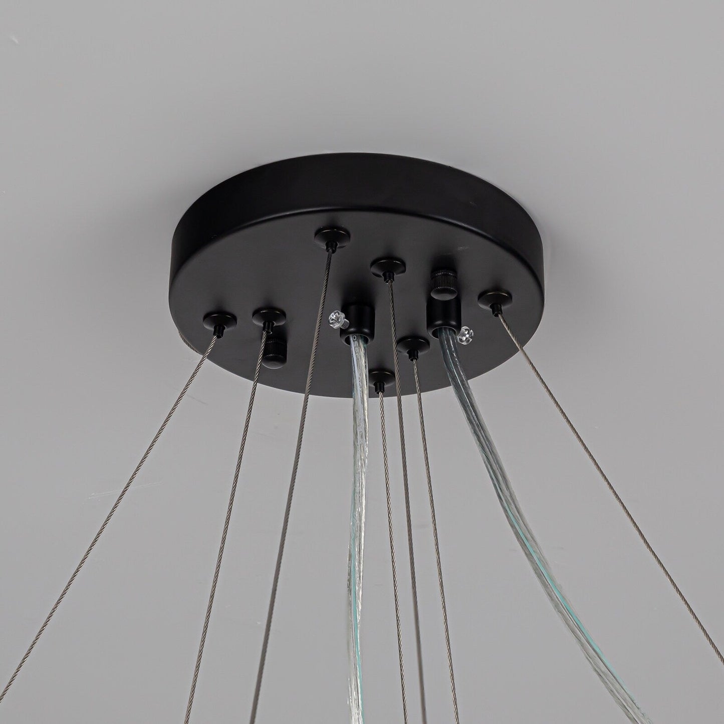OYIPRO 6/8/12-Light Modern Round Crystal Chandelier Drum Shape Pendant Light for Kitchen Island