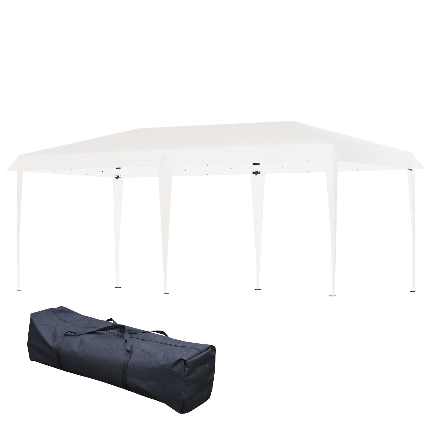 Outsunny Heavy Duty Pop Up Canopy with Sturdy Frame, UV Fighting Roof, Carry Bag for Patio, Backyard, Beach, Garden