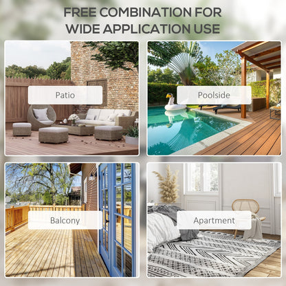 Outsunny 4-piece Folding Patio Chair Set with a Simple & Chic Design, Comfortable for the Deck, Garden, Yard & Travel