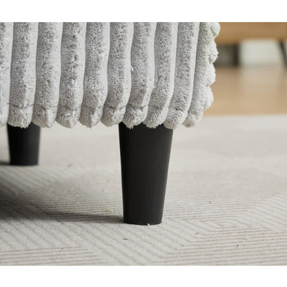 Oversized Chaise Lounge Fluffy Corduroy Sofa Bed Adjustable