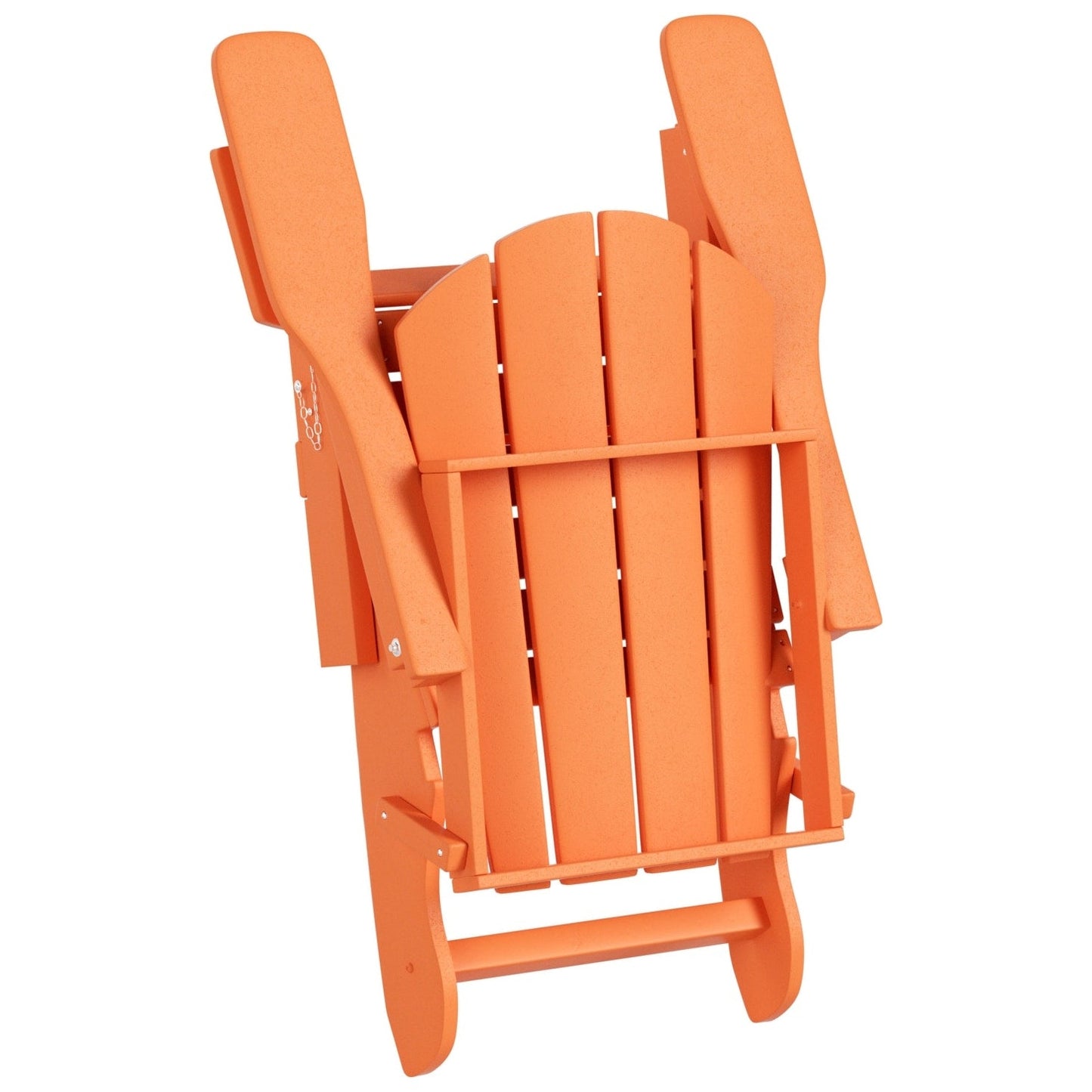 Polytrends Laguna Hdpe All Weather Outdoor Patio Foldable Adirondack Chair With Ottoman (2-Piece Set)