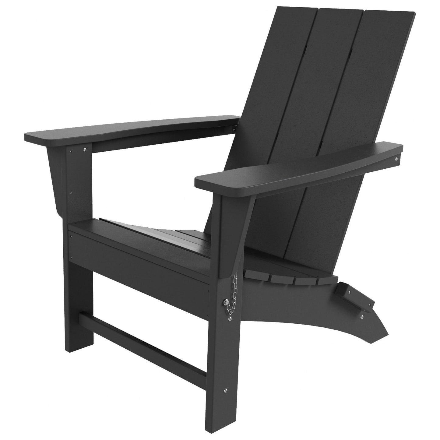 Polytrends Shoreside Modern Eco-Friendly All Weather Commercial-Residential Folding Adirondack Chair