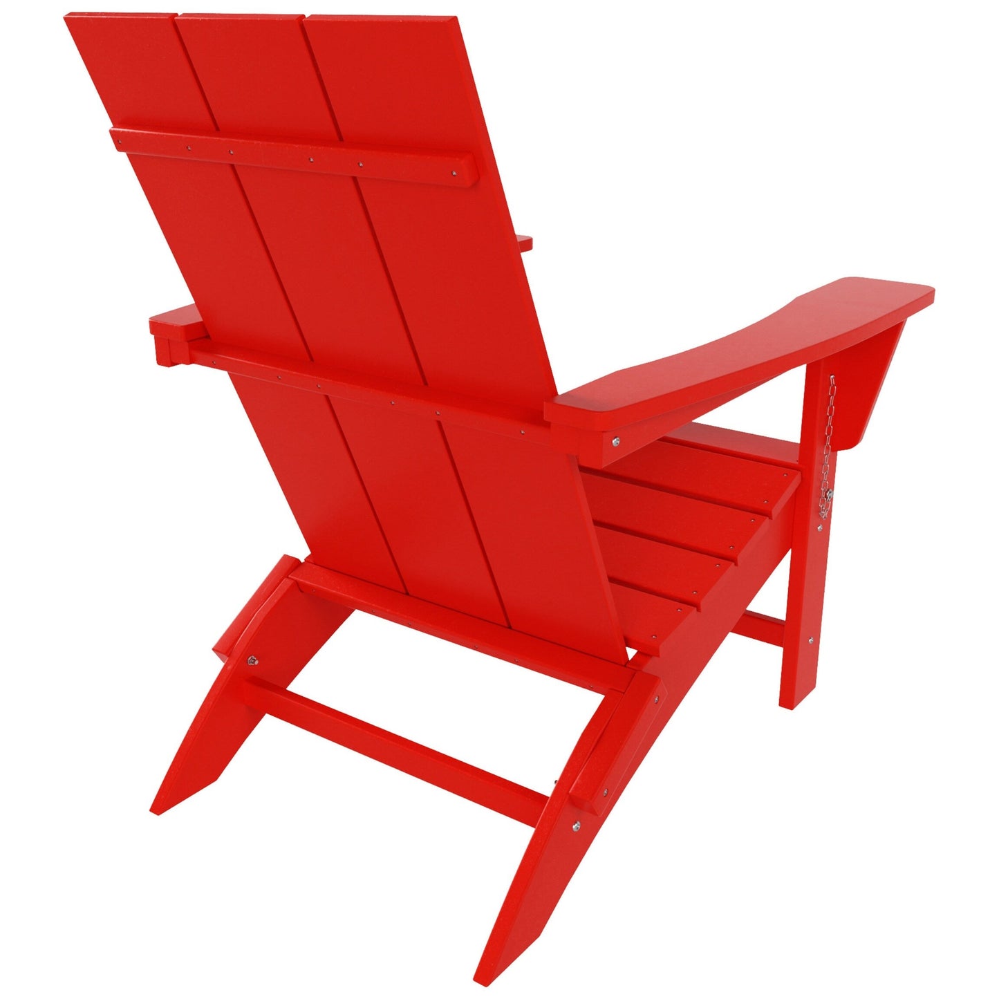 Polytrends Shoreside Modern Eco-Friendly All Weather Commercial-Residential Folding Adirondack Chair