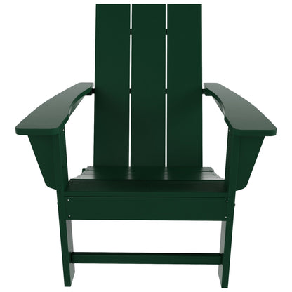 Polytrends Shoreside Modern Eco-Friendly All Weather Commercial-Residential Folding Adirondack Chair