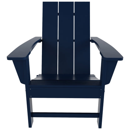 Polytrends Shoreside Modern Eco-Friendly All Weather Commercial-Residential Folding Adirondack Chair