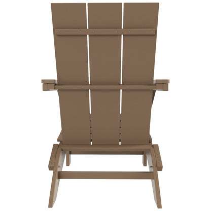 Polytrends Shoreside Modern Eco-Friendly All Weather Commercial-Residential Folding Adirondack Chair