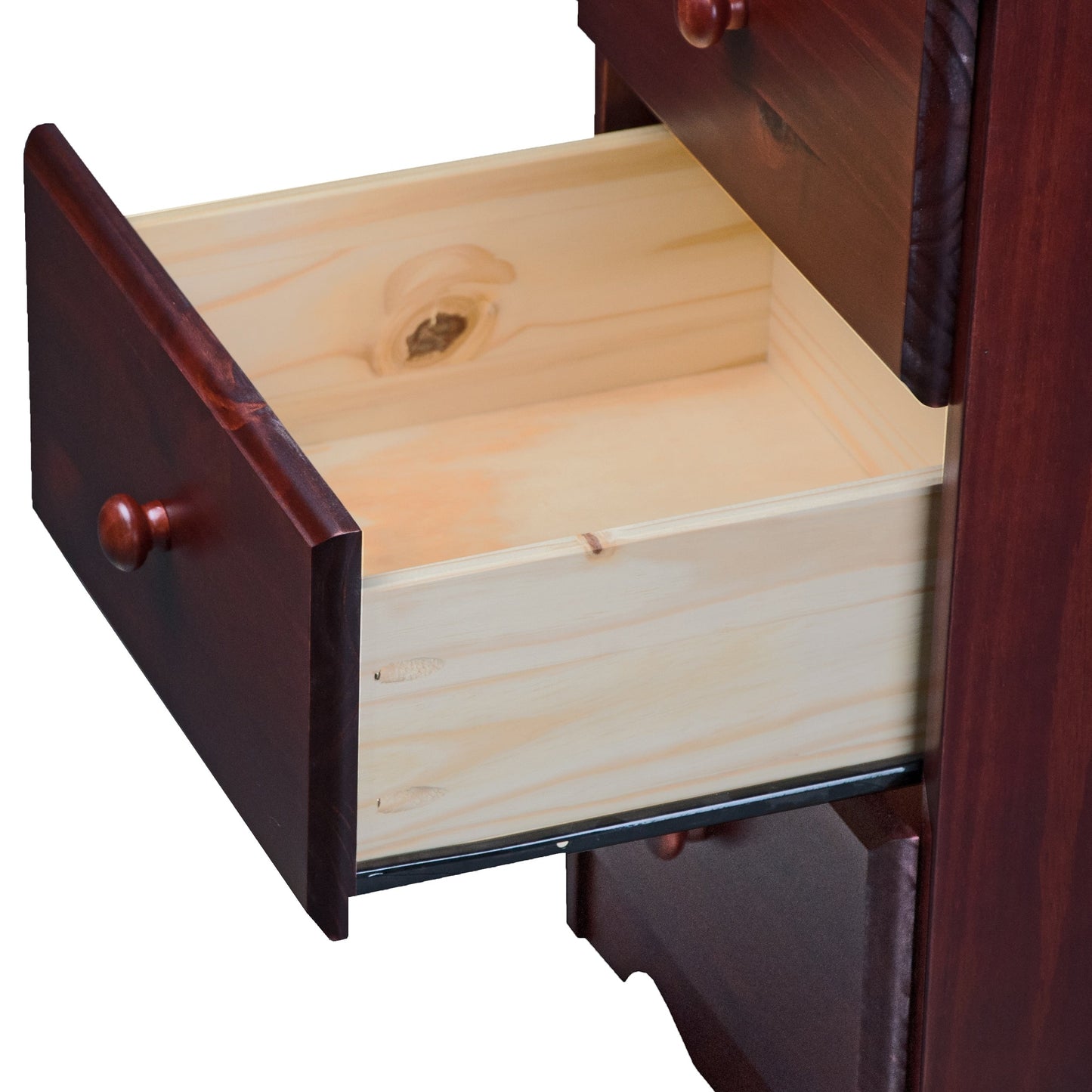 Palace Imports 100% Solid Wood 3-Drawer Nightstand with Metal or Wooden Knobs