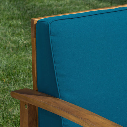 Perla Outdoor 7-piece Acacia Wood Sofa Set with Cushion by Christopher Knight Home