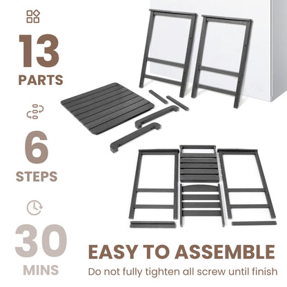 Plastic Tall adirondack Chair Set Of 3-Piece Patio Conversation Set
