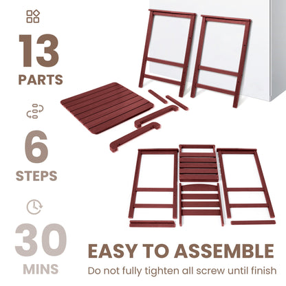 Plastic Tall adirondack Chair Set Of 3-Piece Patio Conversation Set
