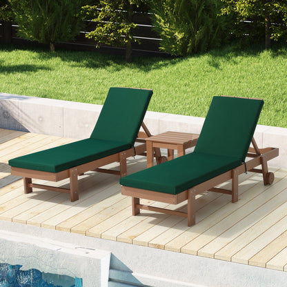 Polytrends Fading Free All Weather Outdoor Patio Chaise Lounge Cushions - (Set of 2)
