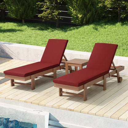 Polytrends Fading Free All Weather Outdoor Patio Chaise Lounge Cushions - (Set of 2)