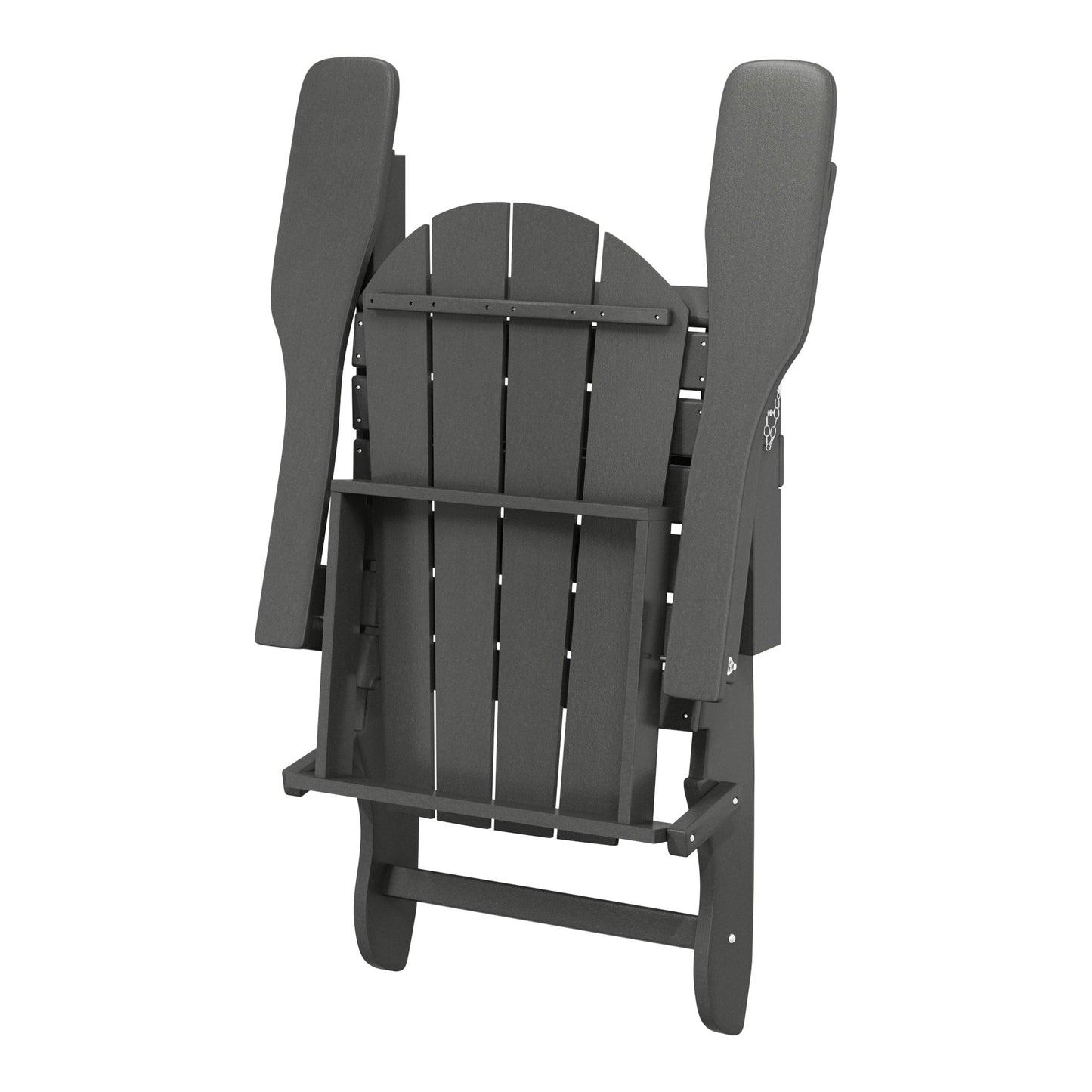 Polytrends Laguna Fade Resistant All Weather Outdoor Patio Folding Adirondack Chair