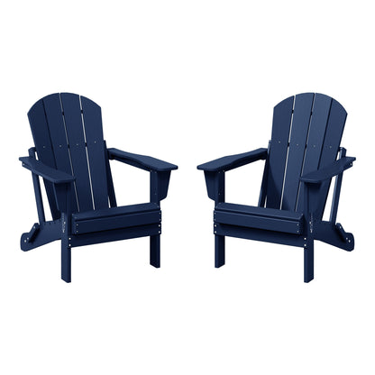Polytrends Laguna Weather Resistant Outdoor Patio Folding Adirondack Chairs (Set of 2)