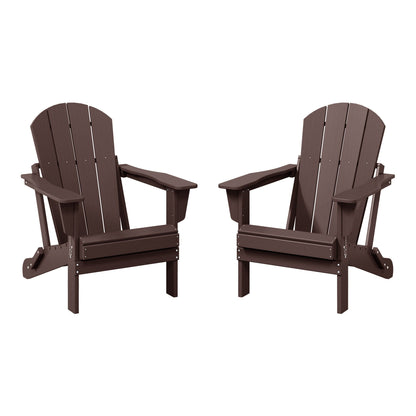 Polytrends Laguna Weather Resistant Outdoor Patio Folding Adirondack Chairs (Set of 2)