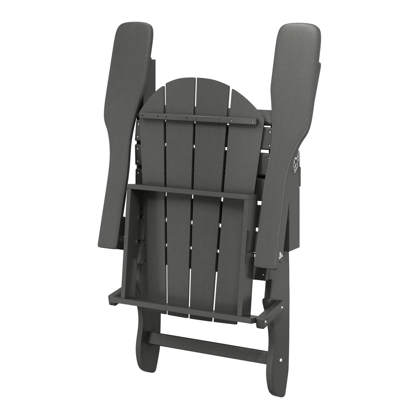Polytrends Laguna Weather Resistant Outdoor Patio Folding Adirondack Chairs (Set of 4)