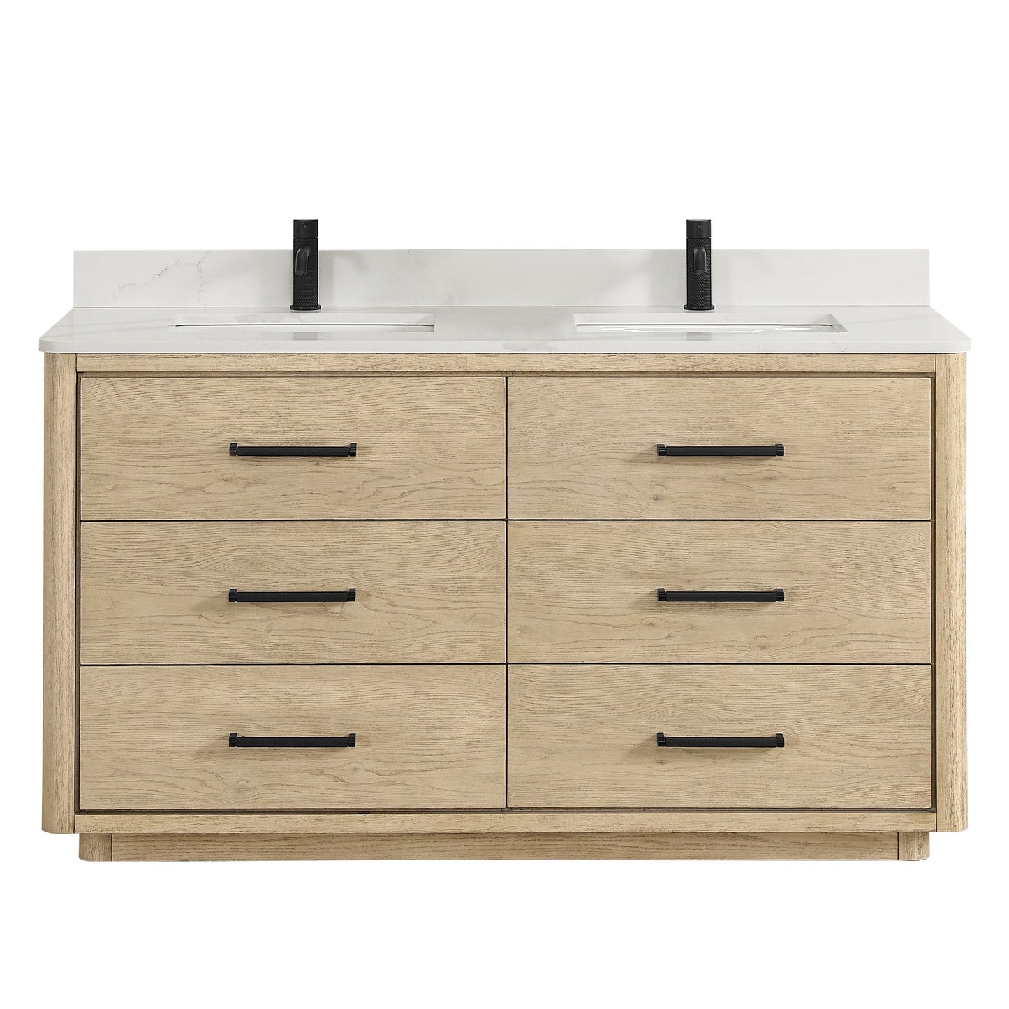 Porto Bath Vanity with White Quartz Stone Top without Mirror