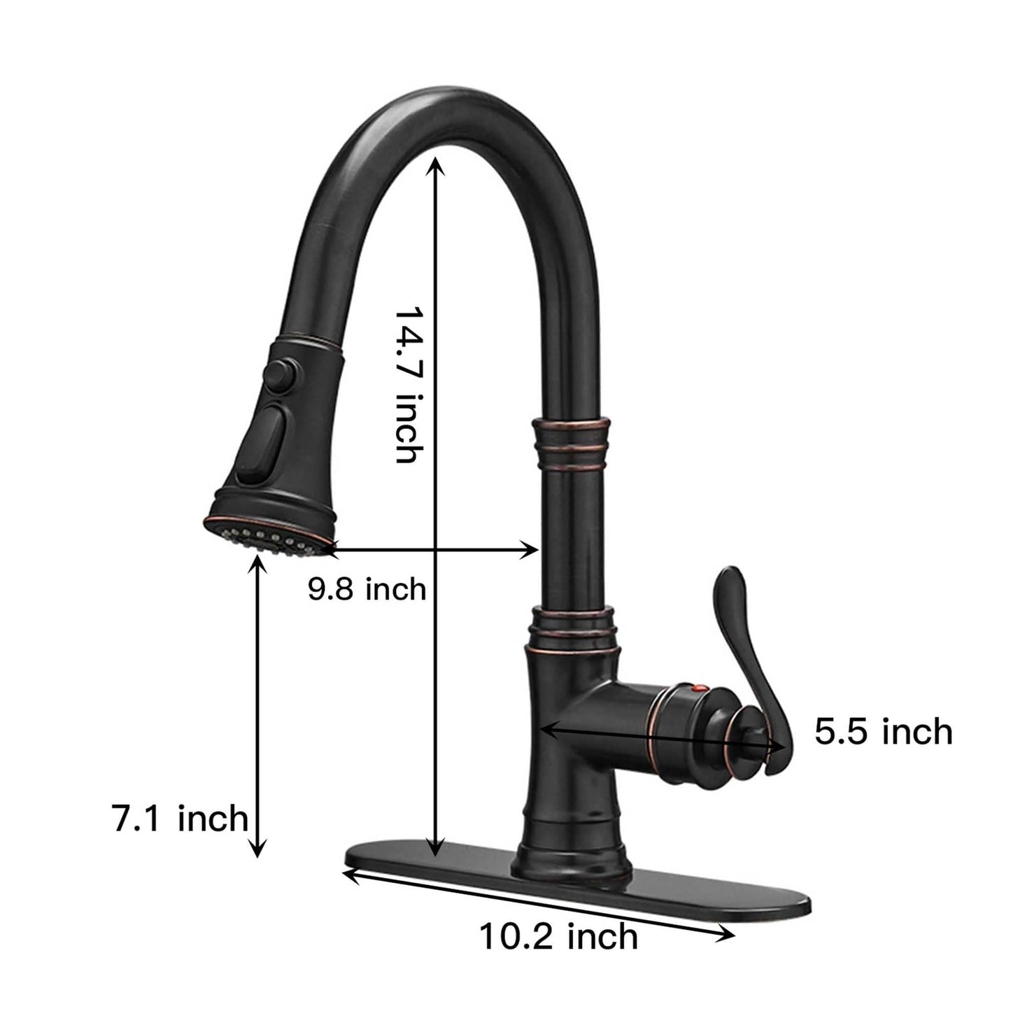 Pull Down Kitchen Faucet Single Handle Modern One Hole Kitchen Sink Faucets With Pull Down Sprayer Basin Tap With Deck Plate