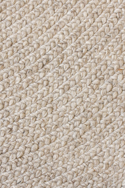 Baya Tairua 240 cm Wool Round Rug - Natural Straw