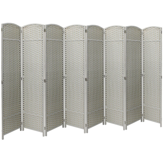 Room Divider Folding Privacy Screen Tall Partition Foldable Wall 8 Panel - 96” L x 19.50” W x 69” H
