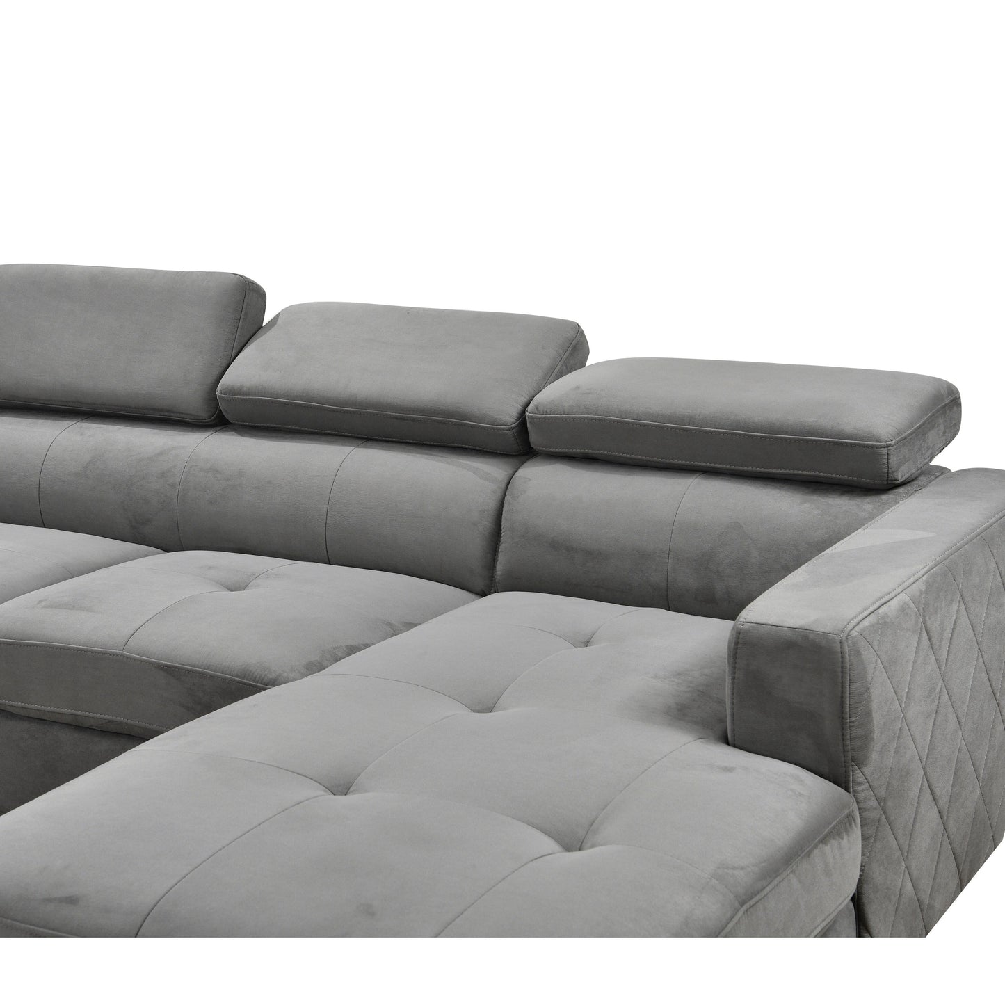 Roomfitters 122 Oversized Sectional Sofa Couch with Chaise Storage, Contemporary U-Shaped 7-Seater Sofa