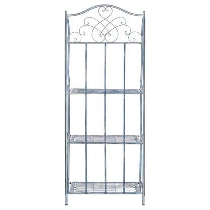 SAFAVIEH Bryn Victorian Wrought Iron 4-Tier Outdoor Bakers Rack - 25 In. W x 15 In. D x 63 In. H - 25W x 15D x 63H