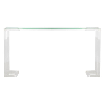 SAFAVIEH Couture Camryn Acrylic Console Table - Clear - 60 W x 10 L x 30 H - 52Wx10Dx30H