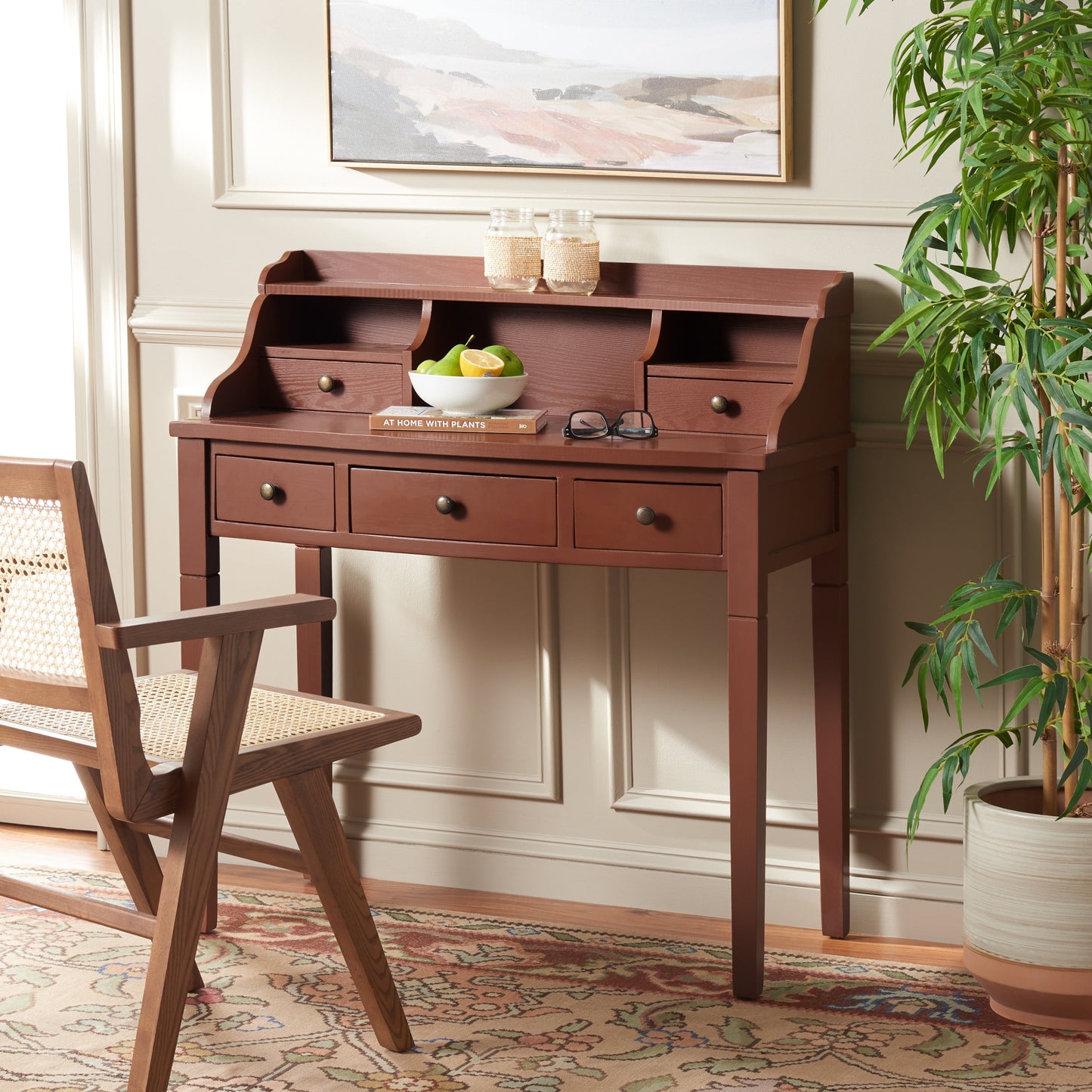 SAFAVIEH Leana 5-Drawer Work Office Writing Desk