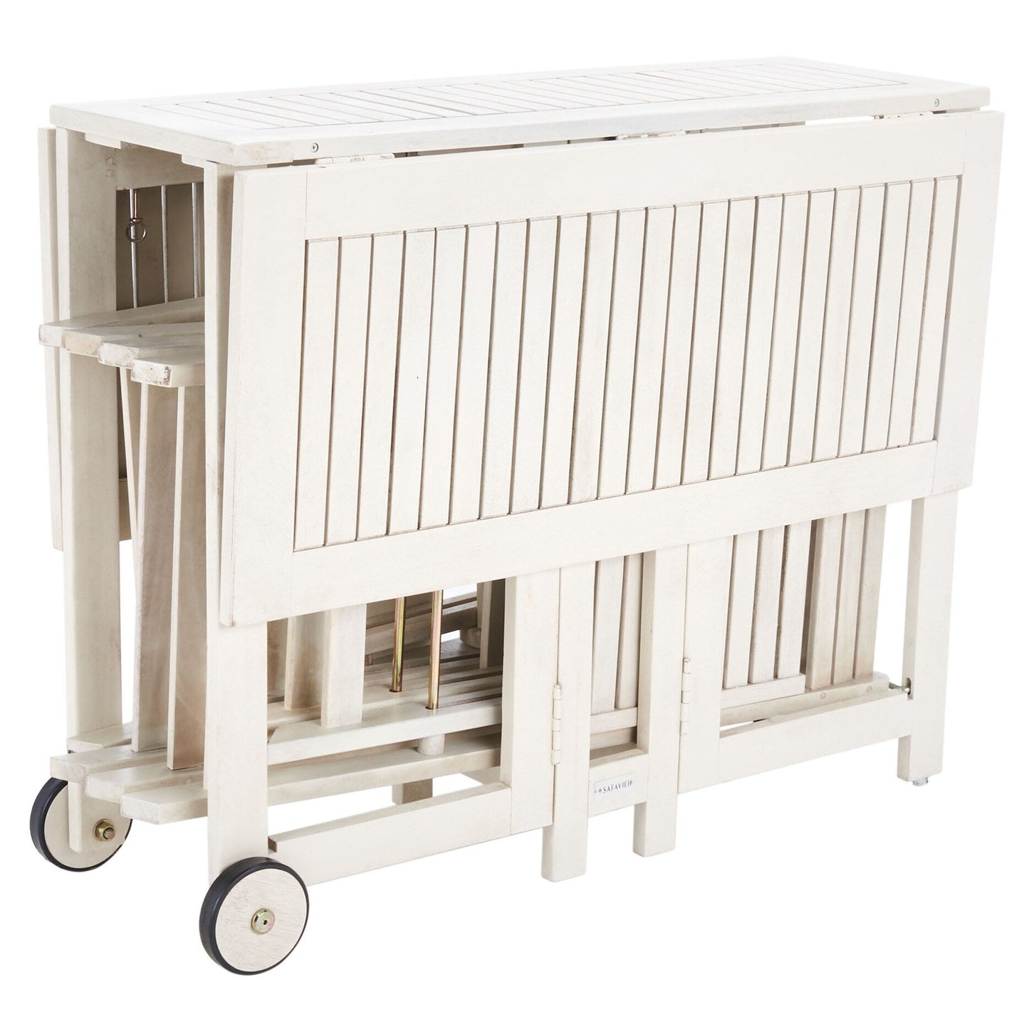 SAFAVIEH Outdoor Brandy 5-Piece Outdoor Dining Table Set - 43Wx35Dx29H