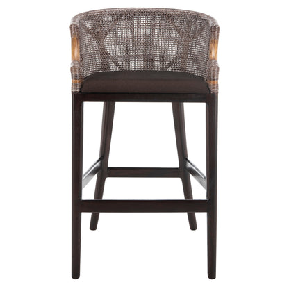 SAFAVIEH Virona Rattan 30-inch Bar Stool - 22.3 W x 20.5 L x 39 H - 22Wx21Dx39H
