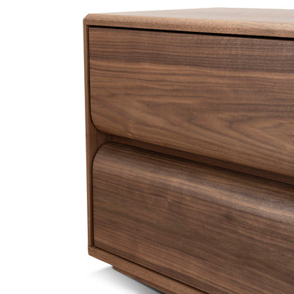 Annika 50cm Bedside Table - Walnut