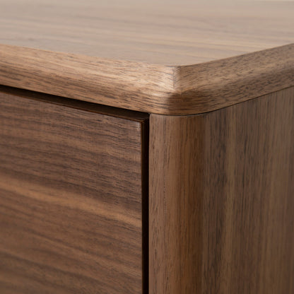 Annika 50cm Bedside Table - Walnut