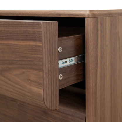 Annika 50cm Bedside Table - Walnut