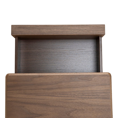 Annika 50cm Bedside Table - Walnut