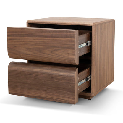 Annika 50cm Bedside Table - Walnut