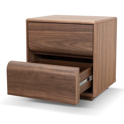 Annika 50cm Bedside Table - Walnut