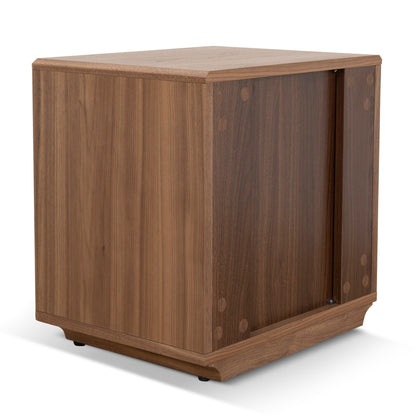 Annika 50cm Bedside Table - Walnut