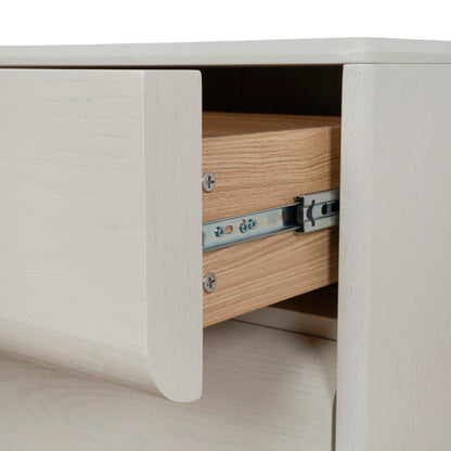 Annika 50cm Bedside Table - Ivory Oat