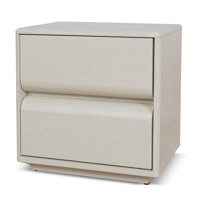 Annika 50cm Bedside Table - Ivory Oat