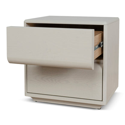 Annika 50cm Bedside Table - Ivory Oat